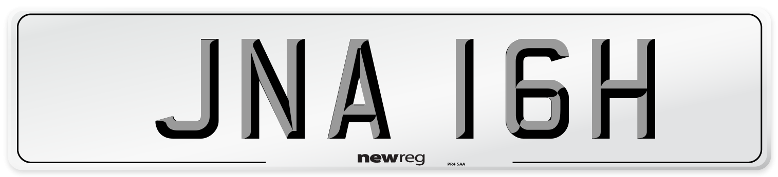 JNA 16H Number Plate from New Reg